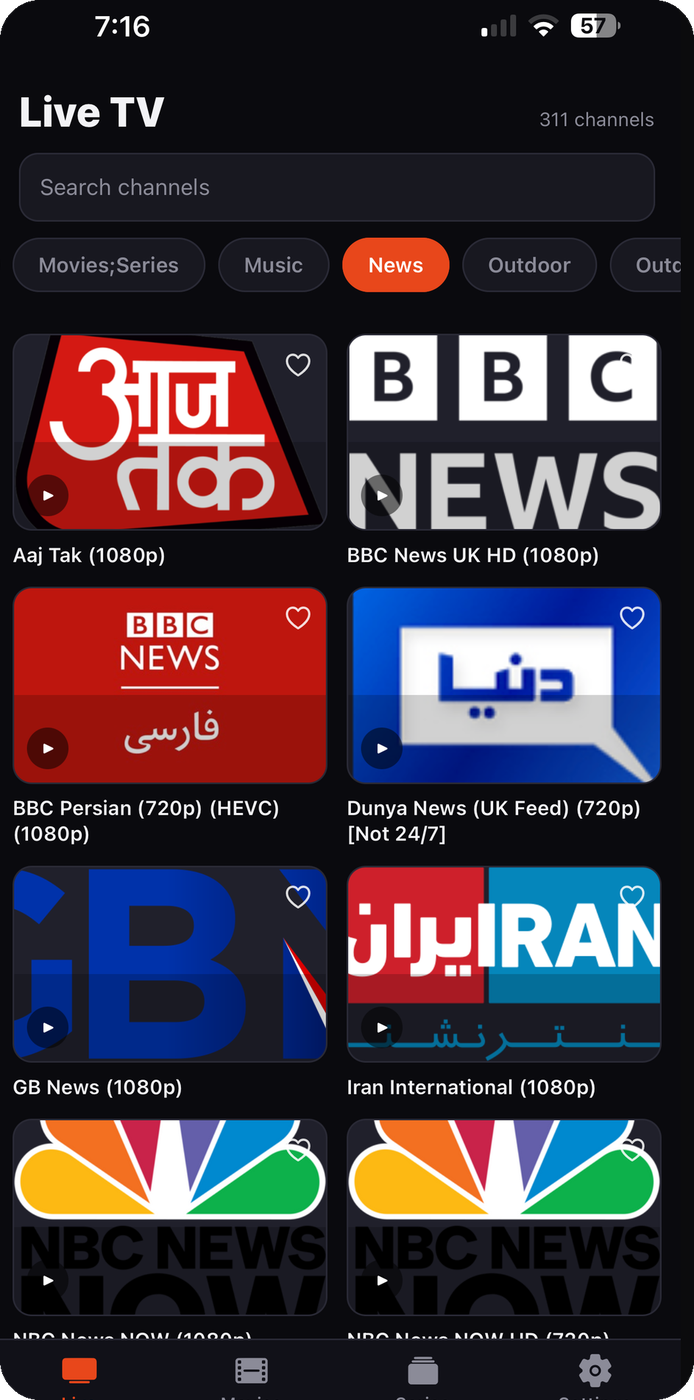 Channels with real logos